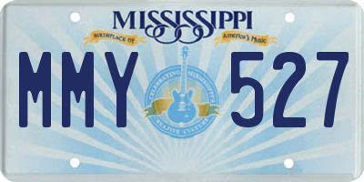 MS license plate MMY527