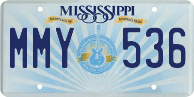 MS license plate MMY536