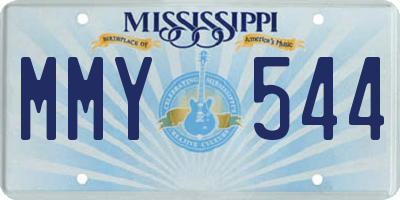 MS license plate MMY544
