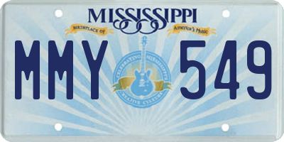 MS license plate MMY549