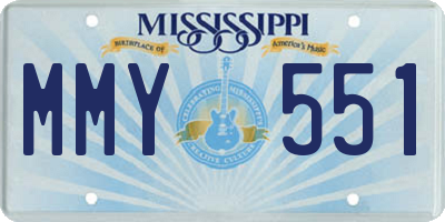 MS license plate MMY551