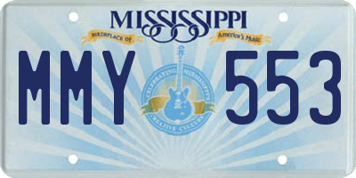 MS license plate MMY553
