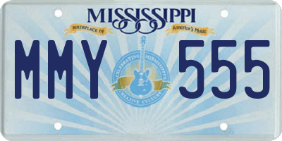 MS license plate MMY555