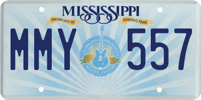 MS license plate MMY557