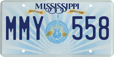 MS license plate MMY558