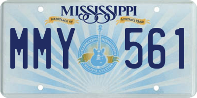 MS license plate MMY561
