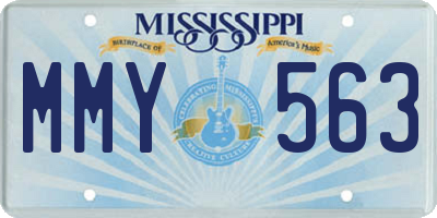 MS license plate MMY563