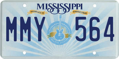 MS license plate MMY564