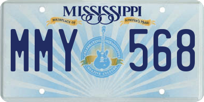 MS license plate MMY568