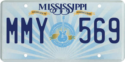 MS license plate MMY569