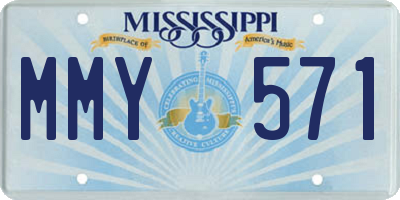MS license plate MMY571