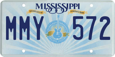 MS license plate MMY572