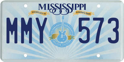 MS license plate MMY573