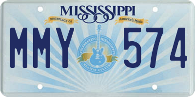 MS license plate MMY574