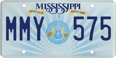 MS license plate MMY575