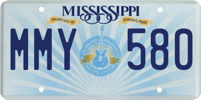 MS license plate MMY580