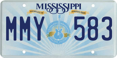 MS license plate MMY583
