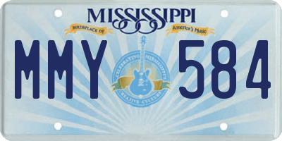 MS license plate MMY584