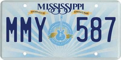 MS license plate MMY587