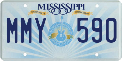 MS license plate MMY590