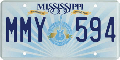 MS license plate MMY594