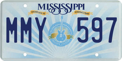 MS license plate MMY597
