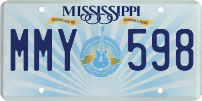 MS license plate MMY598