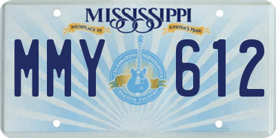 MS license plate MMY612