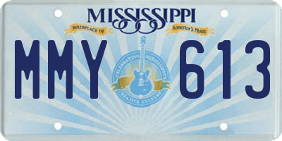 MS license plate MMY613