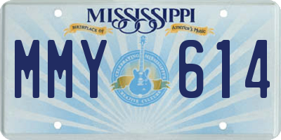 MS license plate MMY614