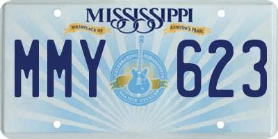 MS license plate MMY623