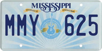 MS license plate MMY625