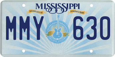 MS license plate MMY630