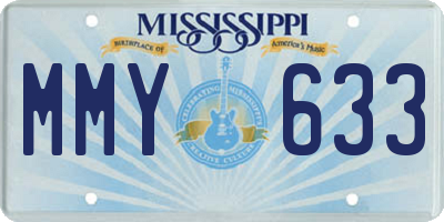 MS license plate MMY633