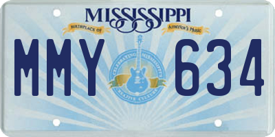 MS license plate MMY634
