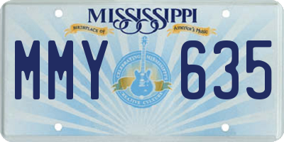 MS license plate MMY635
