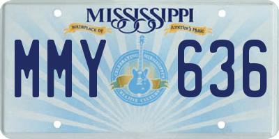 MS license plate MMY636