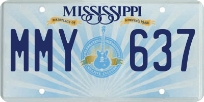 MS license plate MMY637