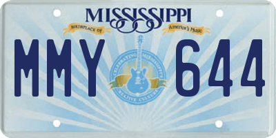 MS license plate MMY644