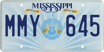 MS license plate MMY645