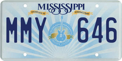 MS license plate MMY646