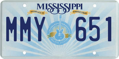 MS license plate MMY651