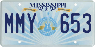 MS license plate MMY653