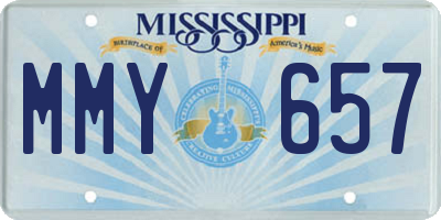 MS license plate MMY657