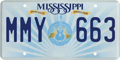MS license plate MMY663