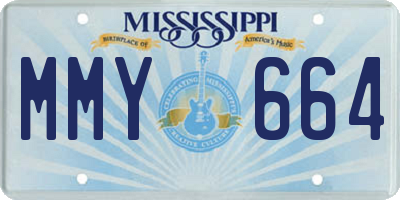 MS license plate MMY664