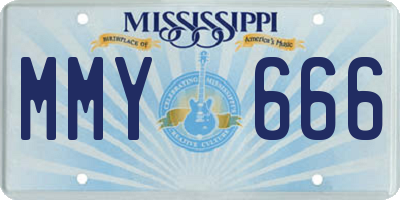 MS license plate MMY666