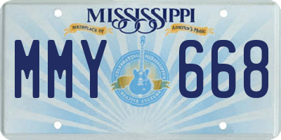 MS license plate MMY668
