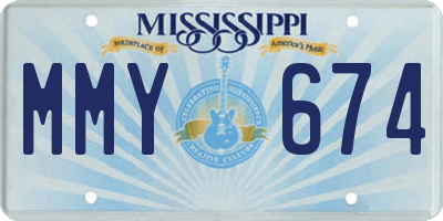 MS license plate MMY674