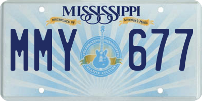 MS license plate MMY677